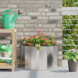 CLSRIDG Planter 60x30x35 cm Stainless Steel - Silver