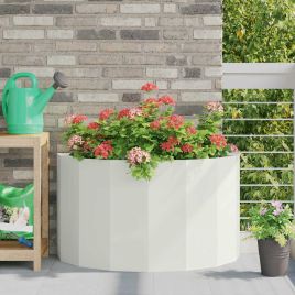 CLSRIDG Planter 90x45x50 cm Steel - White