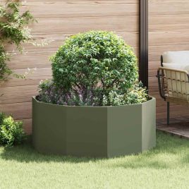CLSRIDG Planter Olive 120x120x50 cm Steel - Green