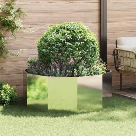 CLSRIDG Planter 120x120x50 cm Galvanised Steel - Silver