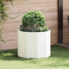 CLSRIDG Planter 60x60x50 cm Steel - White