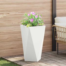 CLSRIDG Planter 40x40x75 cm Steel - White