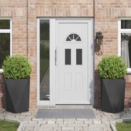 CLSRIDG Planter 2 pcs 50x50x75 cm Steel - Black