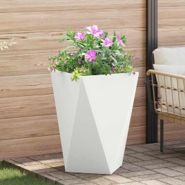 CLSRIDG Planter 50x50x75 cm Steel - White