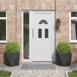CLSRIDG Planter 2 pcs 50x50x50 cm Steel - Black