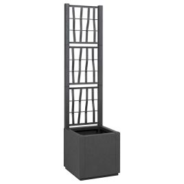 LAWOD Garden Planter Anthracite 36x36x140 cm Polypropylene