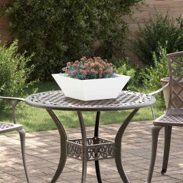 DRDALE Garden Planter 5 pcs 40x40x15 cm Cold-rolled Steel - White