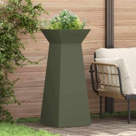DRDALE Pillar Planter Olive 40x40x100 cm