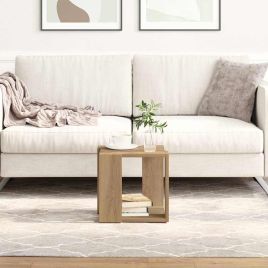 Coffee Table Artisan oak Solid oak wood 32 x 32 x 30 cm Durable