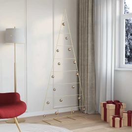FLIXNOR Metal Christmas Tree with Stand Gold 210 cm Powder-coated steel