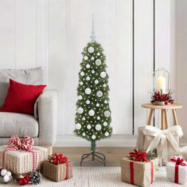 CLOVYN Artificial Christmas Tree with 150 LEDs with Stand Green 120 cm