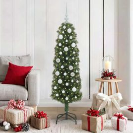 CLOVYN Artificial Christmas Tree with 150 LEDs with Stand Green 150 cm