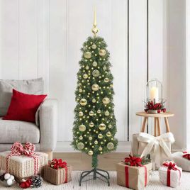 CLOVYN Artificial Christmas Tree with 150 LEDs with Stand Green 150 cm