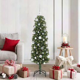 CLOVYN Artificial Christmas Tree with 150 LEDs with Stand Green 150 cm