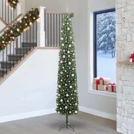 CLOVYN Artificial Christmas Tree with 300 LEDs with Stand Green 270 cm