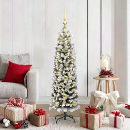 EVERIS Artificial Christmas Tree with 150 LEDs with Stand Green 150 cm
