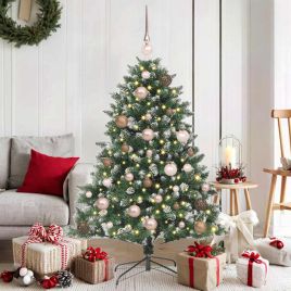 EMVER Artificial Christmas Tree with 150 LEDs with Stand Green 120 cm