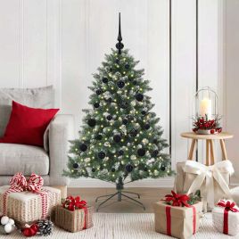 EMVER Artificial Christmas Tree with 150 LEDs with Stand Green 120 cm