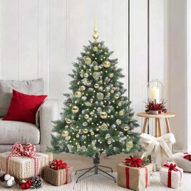EMVER Artificial Christmas Tree with 150 LEDs with Stand Green 150 cm