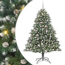 EMVER Artificial Christmas Tree with 300 LEDs with Stand Green 180 cm