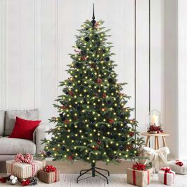 BLINCA Artificial Christmas Tree with 300 LEDs with Stand Green 240 cm