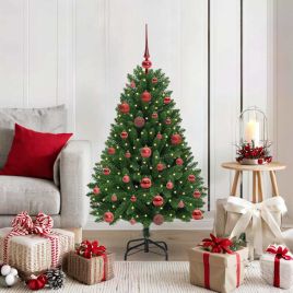 BRILAN Artificial Christmas Tree with Stand Green 120 cm PVC and Metal