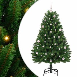 BRILAN Artificial Christmas Tree with Stand Green 150 cm PVC and Metal