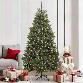 BRILCA Artificial Christmas Tree with Stand Green 210 cm PVC and Metal