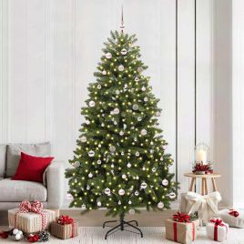 BRILCA Artificial Christmas Tree with Stand Green 240 cm PVC and Metal