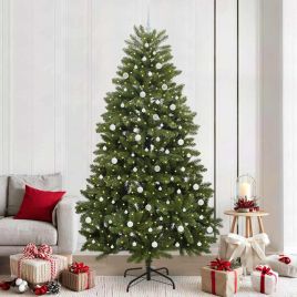 BRILCA Artificial Christmas Tree with Stand Green 240 cm PVC and Metal