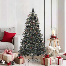 BRINLO Artificial Christmas Tree with 150 LEDs with Stand Green 150 cm