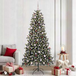 COZERA Artificial Christmas Tree with 300 LEDs with Stand Green 240 cm