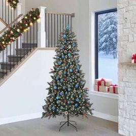 COZERA Artificial Christmas Tree with 300 LEDs with Stand Green 240 cm