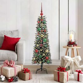 COZERA Artificial Christmas Tree with 150 LEDs with Stand Green 120 cm