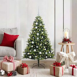 COZERA Artificial Hinged Christmas Tree 150 LEDs Green 120 cm