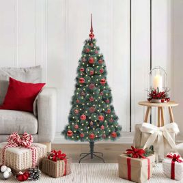 FIRDEN Artificial Pre-lit Christmas Tree with Ball Set Green 120 cm