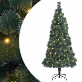 FIRDEN Artificial Pre-lit Christmas Tree with Stand Green 180 cm PET