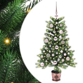 BRISNO Christmas Tree with 150 LEDs with Stand Green 90 cm PE
