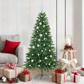 BRISNO Christmas Tree with 150 LEDs with Stand Green 150 cm PE