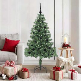 BRISNO Christmas Tree with 150 LEDs with Stand Green 150 cm PVC
