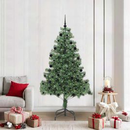 BRISNO Christmas Tree with 300 LEDs with Stand Green 210 cm PVC