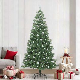CINDOR Christmas Tree with 300 LEDs with Stand Green 240 cm PVC