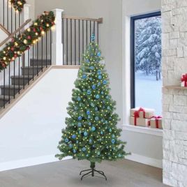 CINDOR Christmas Tree with 300 LEDs with Stand Green 240 cm PVC