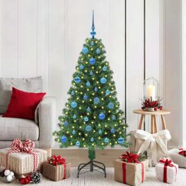 COSDEN Artificial Christmas Tree with 150 LEDs with Stand Green 150 cm