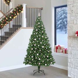 COSDEN Artificial Christmas Tree with 300 LEDs with Stand Green 240 cm