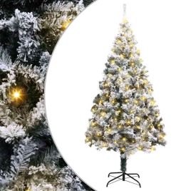 COSDEN Artificial Christmas Tree with 300 LEDs with Stand Green 180 cm