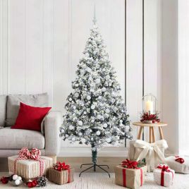COSDEN Artificial Christmas Tree with 300 LEDs with Stand Green 180 cm