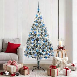 COSDEN Artificial Christmas Tree with 300 LEDs with Stand Green 180 cm