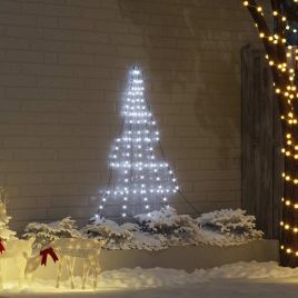 FLIRRA LED Christmas Tree with Ground Spikes Cool White 180 cm Metal