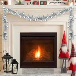FROSTIQ Christmas Ball Garland Silver 186 cm Polystyrene